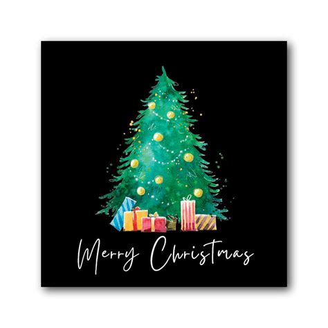 Merry Christmas Square Tree Set - U Sticker It