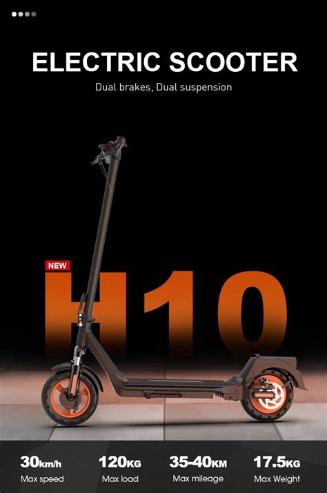 Citycoco H10 500w Powerful Scooter Electric Fat Tire 10 Inch Daul Brake City Drive Electric