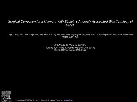 Surgical Correction For A Neonate With Ebstein S Anomaly Associated