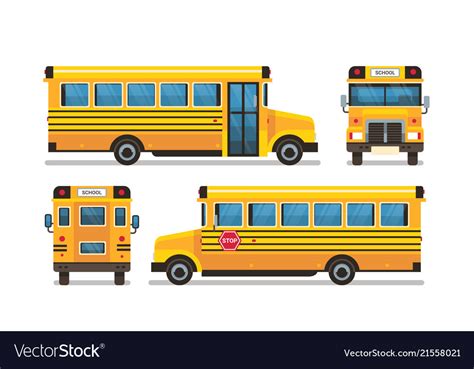 Front School Bus Vector