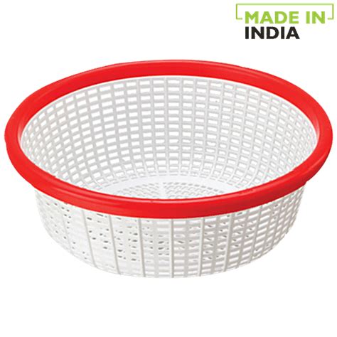 Buy Ratan Plastic Basket Fruit & Vegetable Colander/Basket/Strainer ...