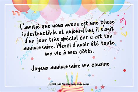 Textes Et Messages Anniversaire Cousine