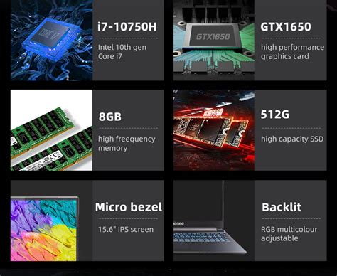 Hasee Z7M-CU7NA Gaming Laptop 15.6" i7-10750H 8GB 512GB Black