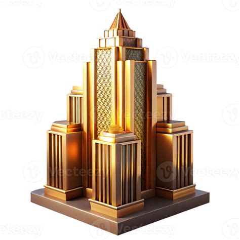 beautiful creative beautiful classic Art Deco skyscraper, intricate