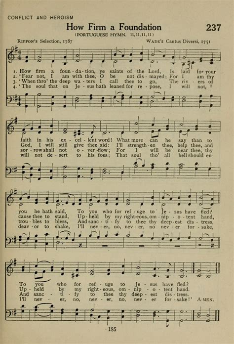 The Century Hymnal 237 How Firm A Foundation Ye Saints Of The Lord