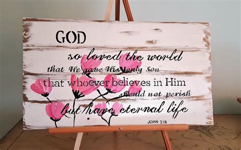 God So Loved The World That He Gave His Only Son John 3 16 Etsy