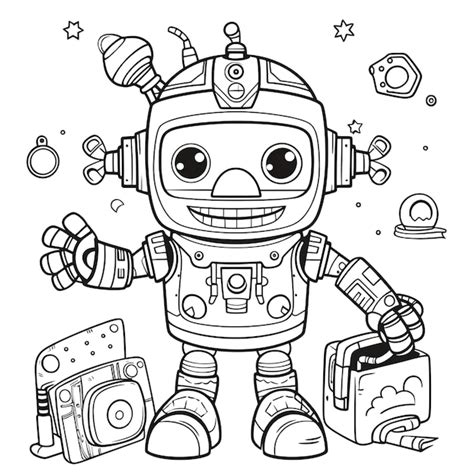 Images de Coloriage Robot Téléchargement gratuit sur Freepik