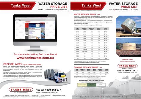 PDF Tanks West WATER STORAGE Tanks West PRICE LIST LIST Water