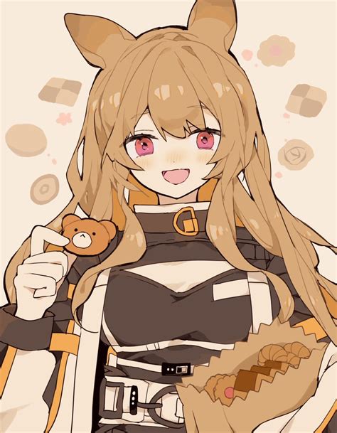 アークナイツ「たくさんクッキーを食べるケオベ アークナイツ 明日方舟 」しくのイラスト