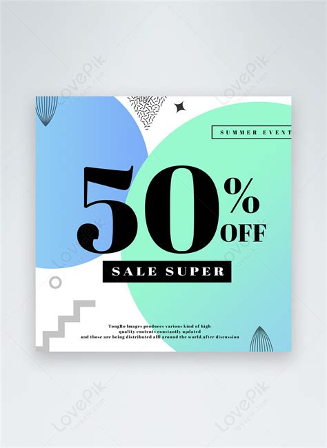 Geometric discount poster background template image_picture free ...