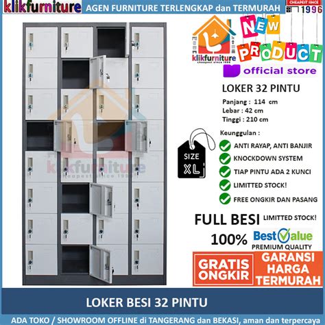 Loker Kabinet Locker Cabinet Besi 12 Pintu Besar B704 3 Brother