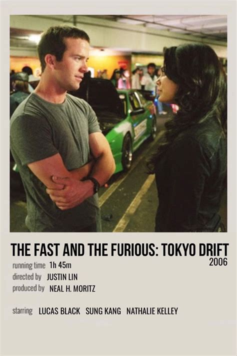 Minimal Polaroid Movie Poster For The Fast And The Furious Tokyo Drift Movie Character Posters