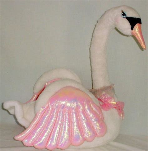 2003 Mattel Barbie 22 Plush Odette Swan Lake Large White Pink Stuffed