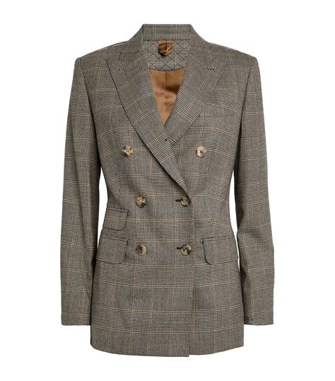 Max Mara Vip Virgin Wool Check Blazer Harrods Th