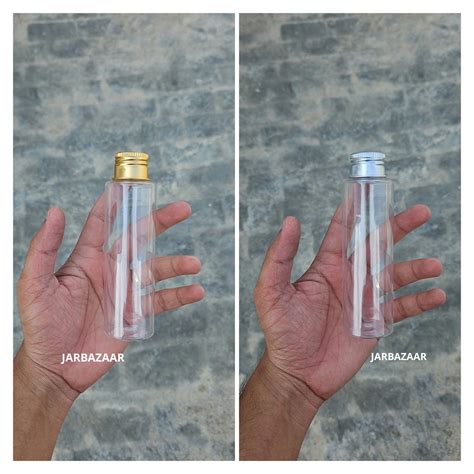 Ml Sleek Transparent Bottle With Aluminium Cap Jarbazaar