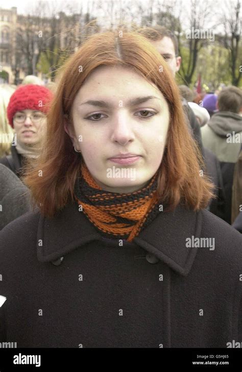 Prince Charles Visit Latvia Protestor Stock Photo Alamy