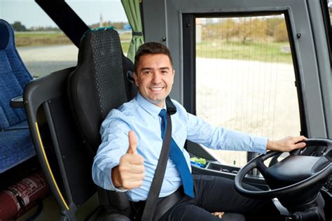 happy driver driving bus and snowing thumbs up | Limo Service Phoenix ...