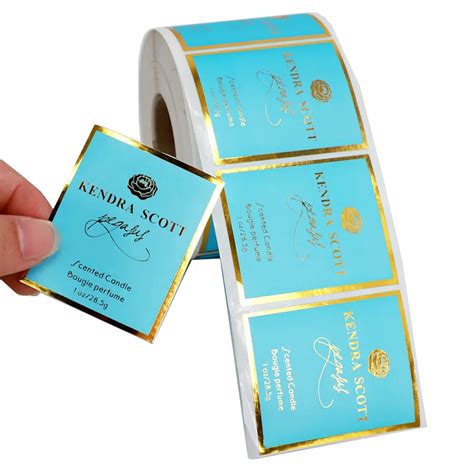 Luxury Hot Stamping Logo Cosmetic Bottle Packaging Adhesive Label Sticker Waterproof Vinyl Clear