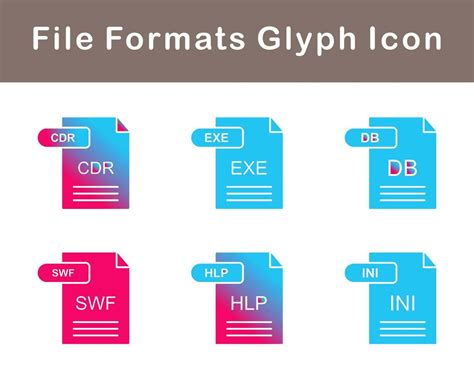 File Formats Vector Icon Set 20644917 Vector Art at Vecteezy