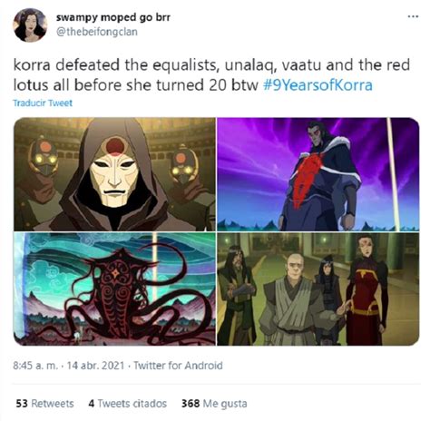 Avatar La Leyenda De Korra Cumpli A Os Y Los Fans La Quieren De