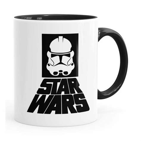 Caneca Star Wars StormTrooper Logo V02 Preta Big Presentes