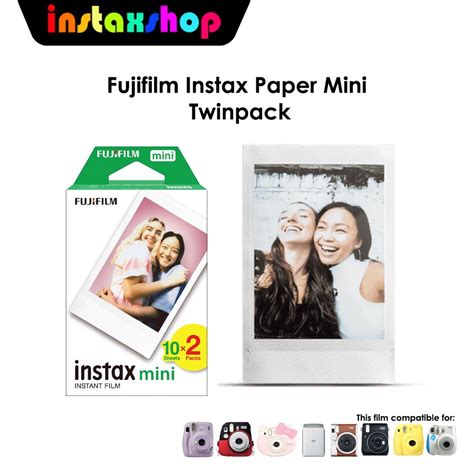 Jual Fujifilm Paper Film Instax Mini Plain Polos Twinpack X Lembar