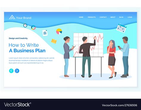 Teamwork how to write business plan worker Vector Image