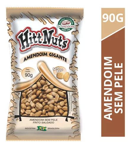 Amendoim Gigante Sem Pele Salgado Hitt Nuts 90g MercadoLivre