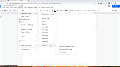 Google Docs How To Adjust Default Font And Line Spacing Youtube