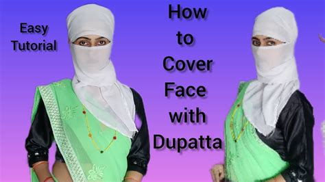 How To Cover Face With Dupatta Ll Dupatta Face Cover Tutorial By Pooja