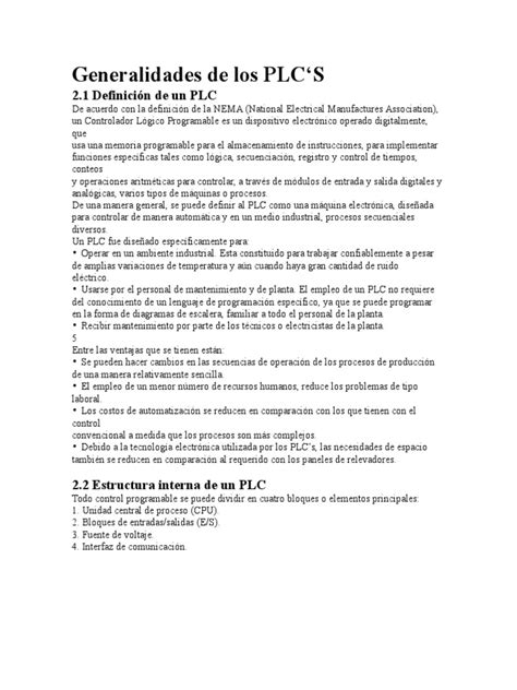 PDF Generalidades De Los PLC DOKUMEN TIPS