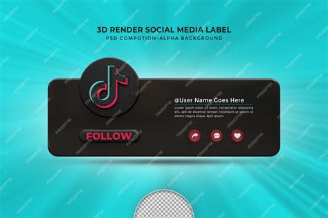 Premium Psd Follow Me On Zoom Social Media Lower Third 3d Design