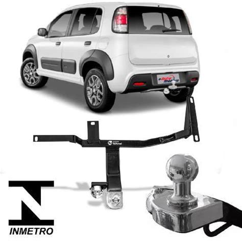 Engate Fiat Uno Way 2011 A 2020 Reforcel Reboque Rabicho Protetor 500KG