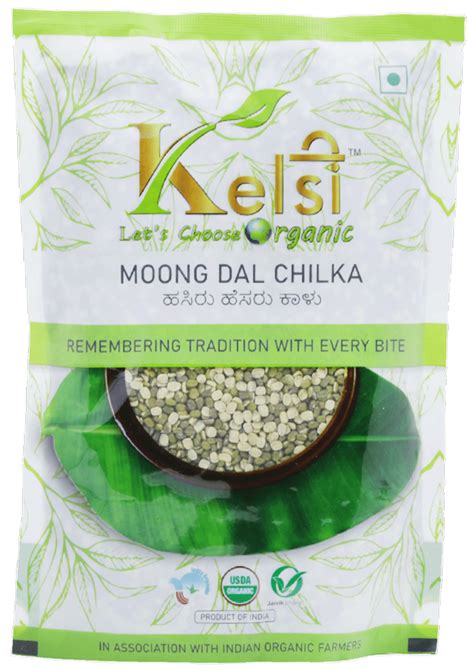 Kelsi Organic Moong Dal Chilka High In Protein Packaging Size G