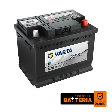 BATTERIA TRATTORE CAMION VARTA C20 55Ah 420A DX Promotive Heavy Duty