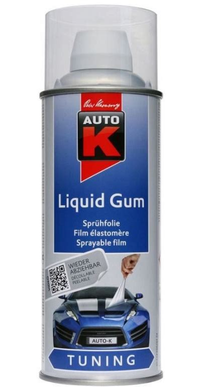 Spray Vopsea Cauciucata Auto K Liquid Gum Detasabila Transparent 400ML