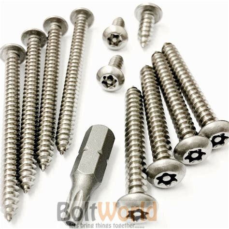 A Stainless Steel Torx Pin Lobe Button Head Self Tapping Security