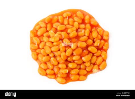 baked beans on white background Stock Photo - Alamy