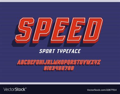 Sport team font Royalty Free Vector Image - VectorStock