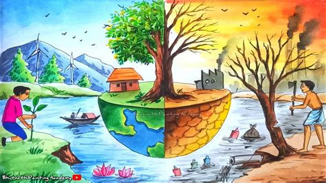 Environment Day Poster Sutru Sulal Drawing Chutkule Drawing Youtube