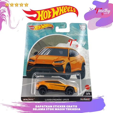 Jual Hot Wheels Premium Lamborghini Urus Orange Auto Strasse 938Q Ban