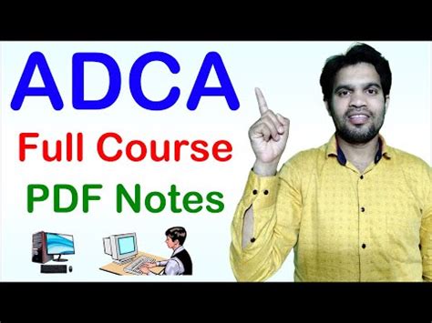 Learn ADCA Computer Course PDF Notes DCA PDF Notes Basic Computer PDF