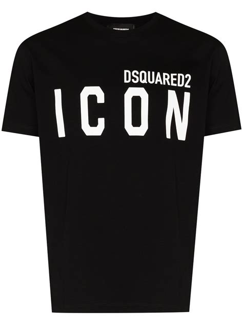 Dsquared2 Icon Logo Print T Shirt Black Farfetch