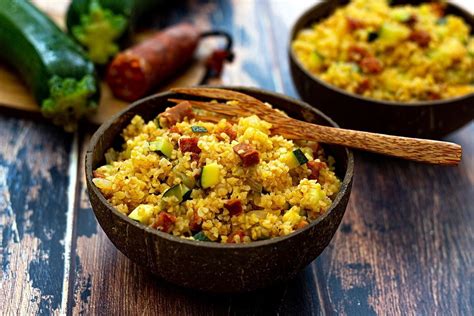 Boulgour Fa On Risotto La Courgette Et Chorizo Amandine Cooking