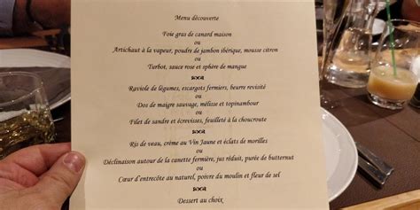 Menu Au La Vieille Porte Restaurant Sierck Les Bains