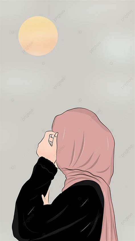 Wallpaper Kartun Wanita Berhijab Latar Belakang Gambar Wallpaper Untuk