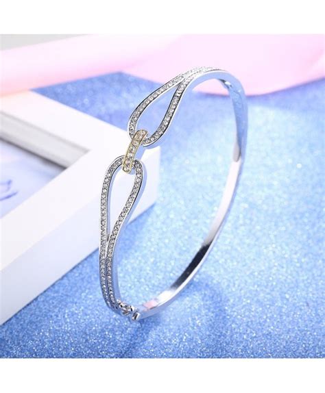 Angelady Infinity Bracelet Zirconia Jewelry White Gold Plated 18k Gold Plated Cz187nse98k