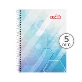 Cuaderno Tamaño Medio Oficio Espiral de Metal Tapa Dura LIDER