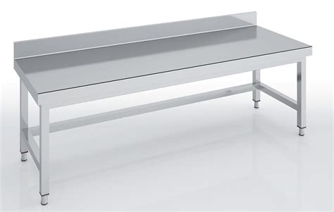 Table soubassement adossée en inox 2000x700x600 avec renfort Eratos