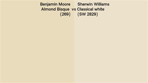 Benjamin Moore Almond Bisque Vs Sherwin Williams Classical White